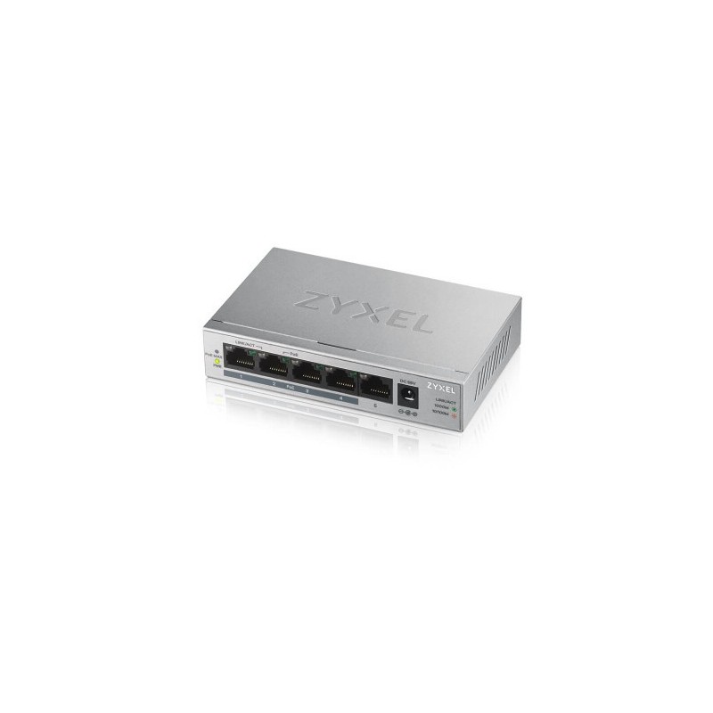 Zyxel GS1005HP No administrado Gigabit Ethernet 10 100 1000 Energia sobre Ethernet PoE Plata