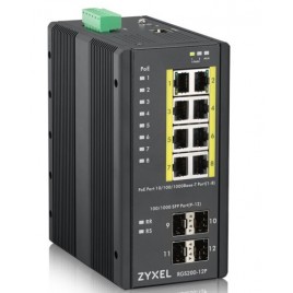 Zyxel RGS200 12P Gestionado L2 Gigabit Ethernet 10 100 1000 Energia sobre Ethernet PoE Negro