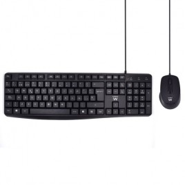 Ewent EW3006 teclado USB QWERTY Espanol Negro