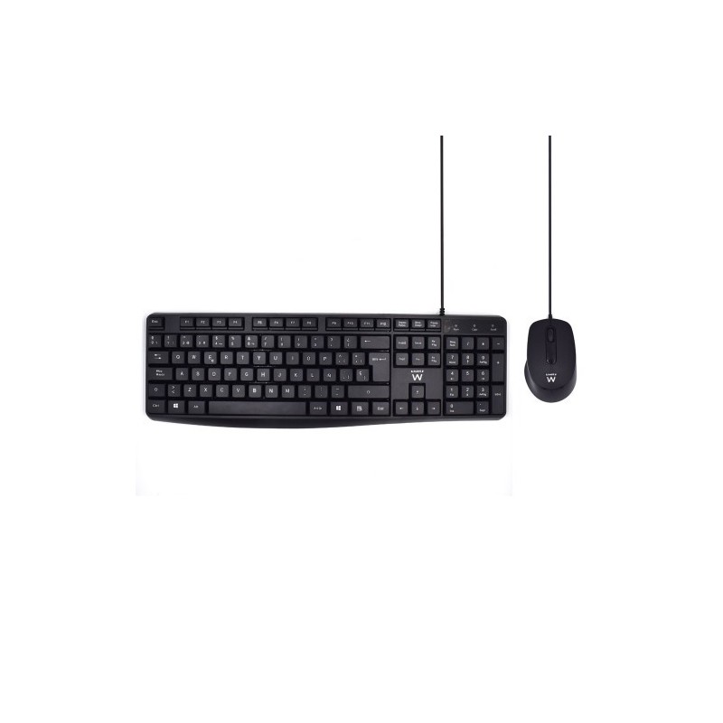 Ewent EW3006 teclado USB QWERTY Espanol Negro