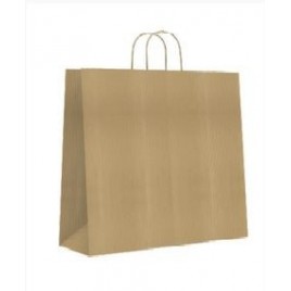 BOLSA PAPEL CON ASAS KRAFT MARRON L 32X14X40 CM BISMARK 329839