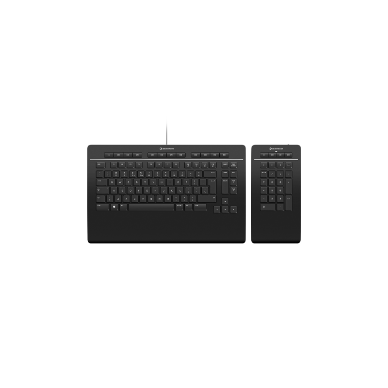 3Dconnexion Keyboard Pro with Numpad teclado USB Negro