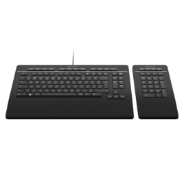 3Dconnexion Keyboard Pro with Numpad teclado USB Negro