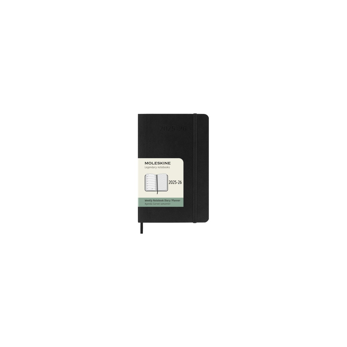 AGENDA 18M 2025 2026 SEMANAL P 9 X 14 CM NEGRA TAPA BLANDA MOLESKINE DSB18WN2Y26