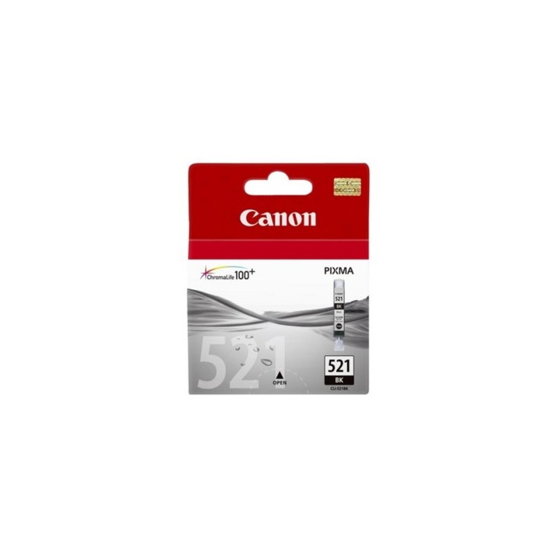 Canon CLI 521 BK cartucho de tinta 1 piezas Original Negro