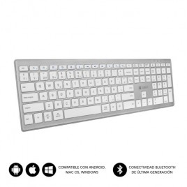 SUBBLIM Teclado Completo delgado inalambrico Bluetooth Pure Extended Silver