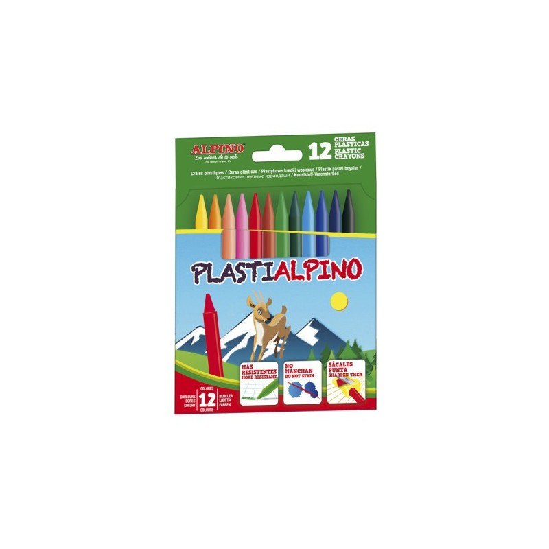 ESTUCHE 12 CERAS PLASTIALPINO ALPINO PA000012