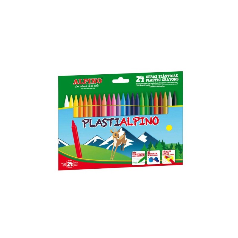 ESTUCHE 24 CERAS PLASTIALPINO ALPINO PA000024