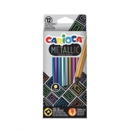 CAJA 12 LaPICES DE COLOR METaLICO CARIOCA 43164