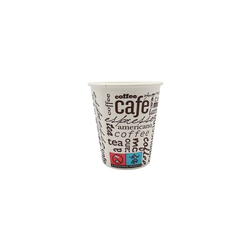 PAQUETE 50 VASOS CARToN COMPOSTABLE 200ML TECNOPACKING CU396