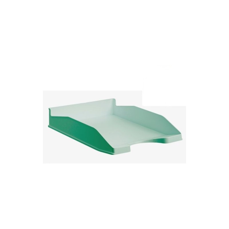 BANDEJA ECOGREEN 100 RECICLADO Y RECICLABLE APILABLE VERDE PASTEL 345X255X60 MM ARCHIVO 2000 742 VE PS