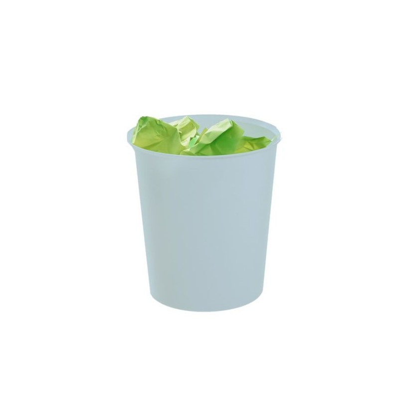 PAPELERA ECOGREEN 100 RECICLADO Y RECICLABLE AZUL PASTEL 18 LITROS 290X310 MM ARCHIVO 2000 2001 AZ PS