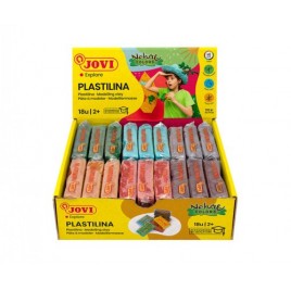 CAJA PLASTILINA 18 PASTILLAS DE 50GR GAMA NATURE COLORES SURTIDOS 3 UDS X COLOR JOVI 70 18N