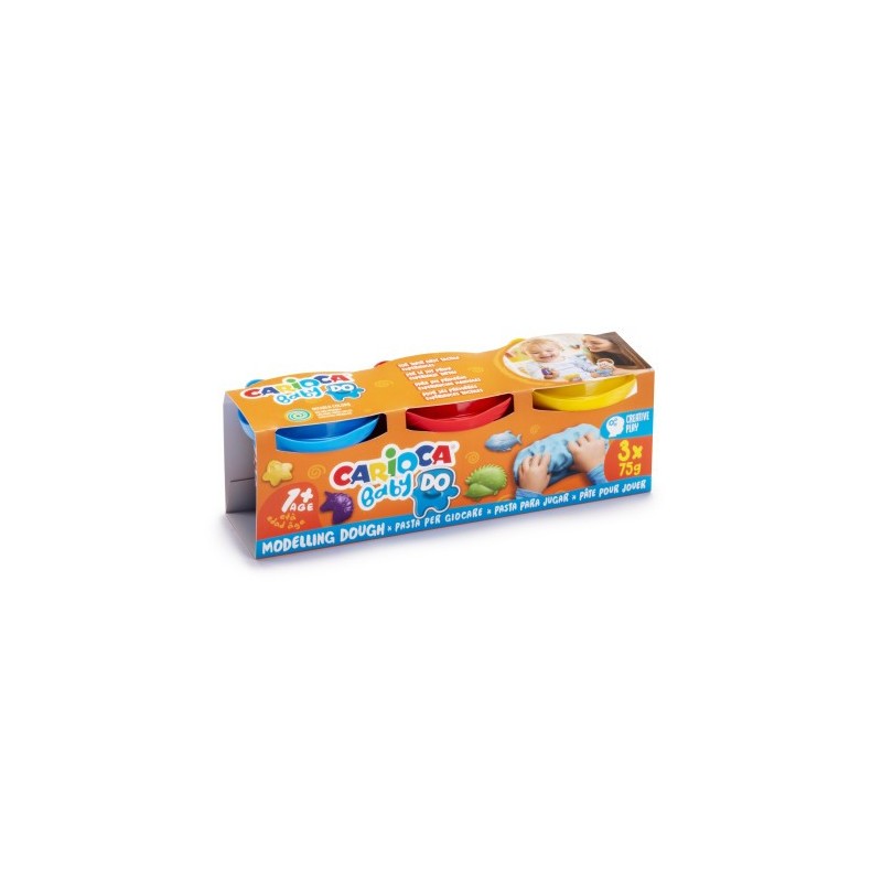 SET PASTA DE MODELAR CARIOCA BABY DOUGH 3X75GR CARIOCA 43179