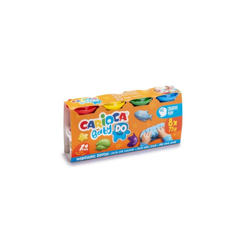 SET PASTA DE MODELAR CARIOCA BABY DOUGH 8X75GR CARIOCA 43180