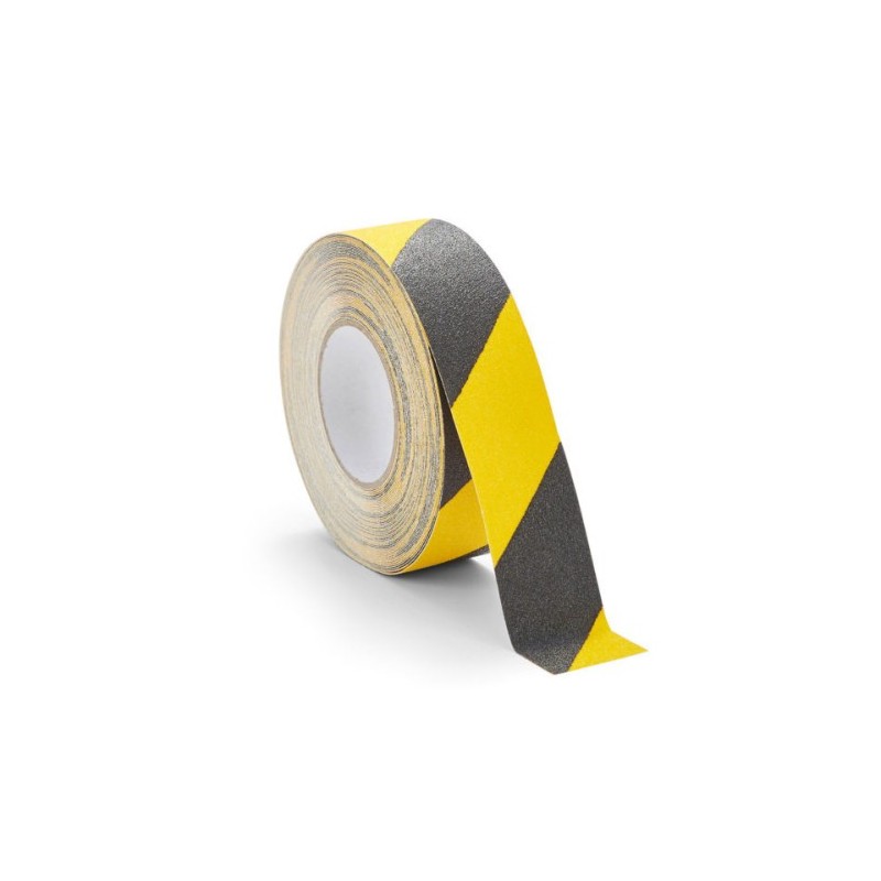 ROLLO CINTA DE SEGURIDAD ADHESIVA ANTIDESLIZANTE 50MMX183METROS NEGRO AMARILLO TARIFOLD 197604