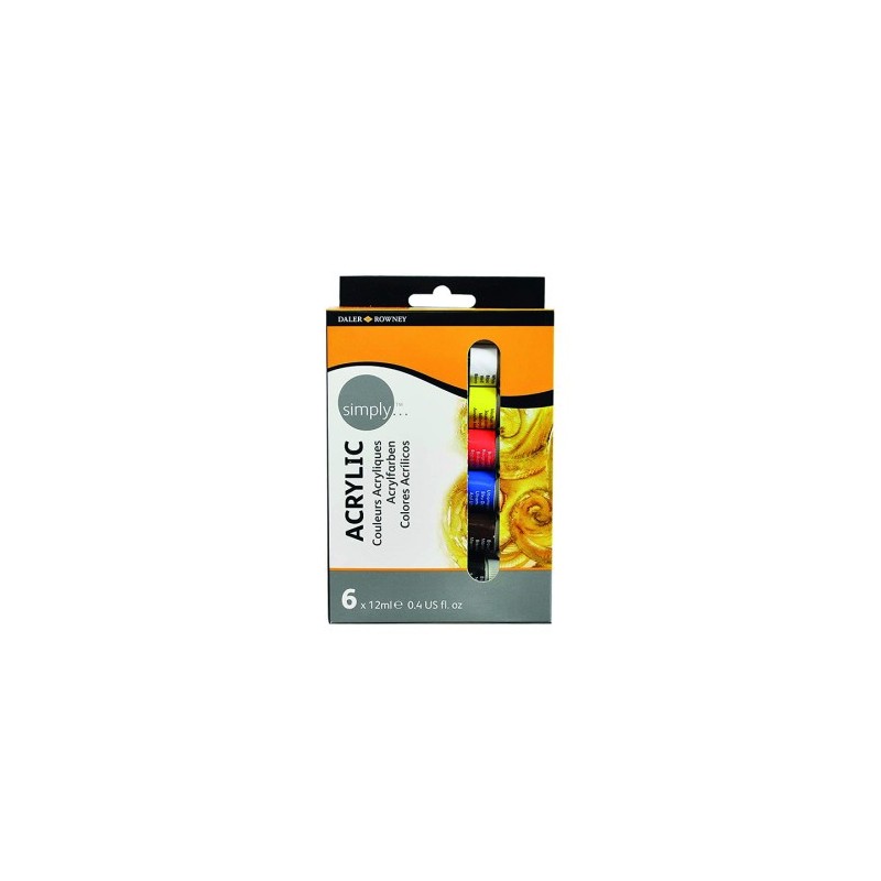 SET PINTURA ACRiLICA 6X12ML SIMPLY DALER ROWNEY D126500006