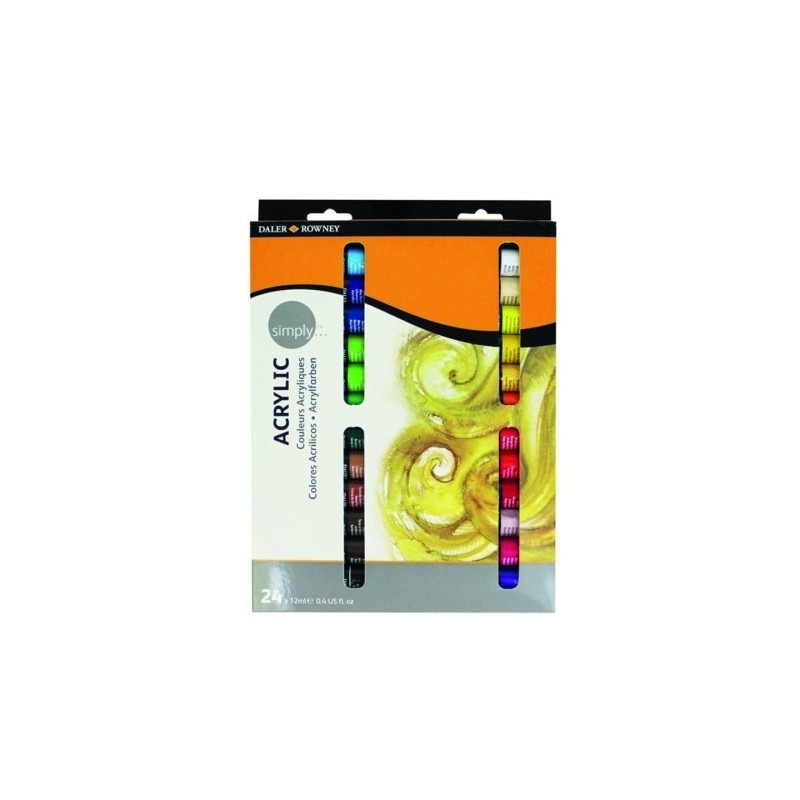 SET PINTURA ACRiLICA 24X 12ML SIMPLY DALER ROWNEY D126500024