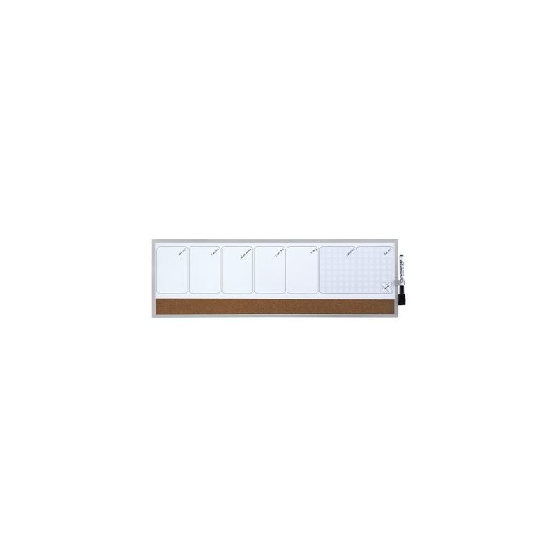 ORGANIZADOR SEMANAL MAGNETICOTABLERO CORCHO HORIZONTAL 585x190MM NOBO 1903780