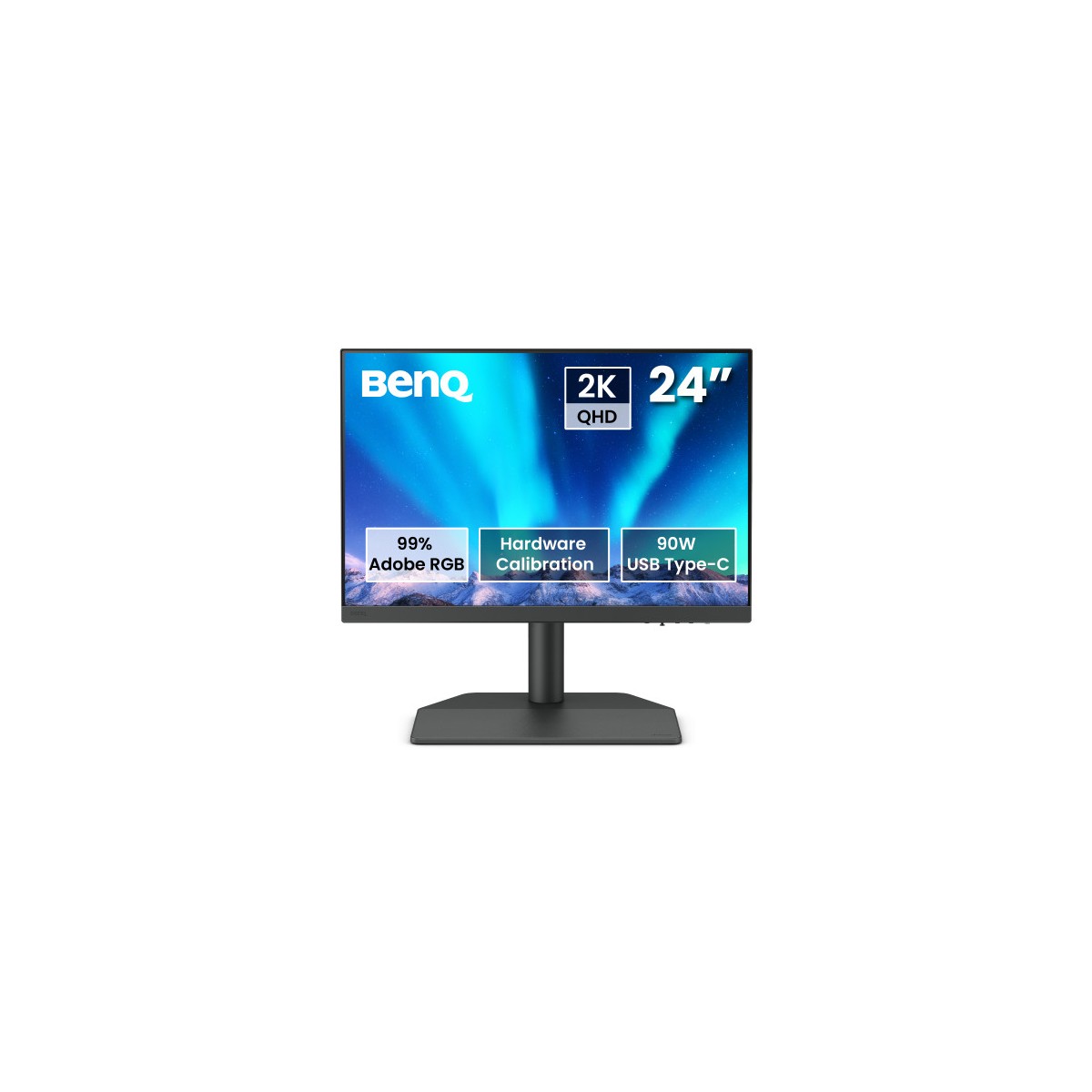 MONITOR PARA FOTOGRAFOS BENQ SW242Q 241 IPS2K 2560 X 1600 16 10 99 ADOBE RGB 98 P3 CALIBRACIoN USB C 90W TUV LUT 3D 16 BITS HDR
