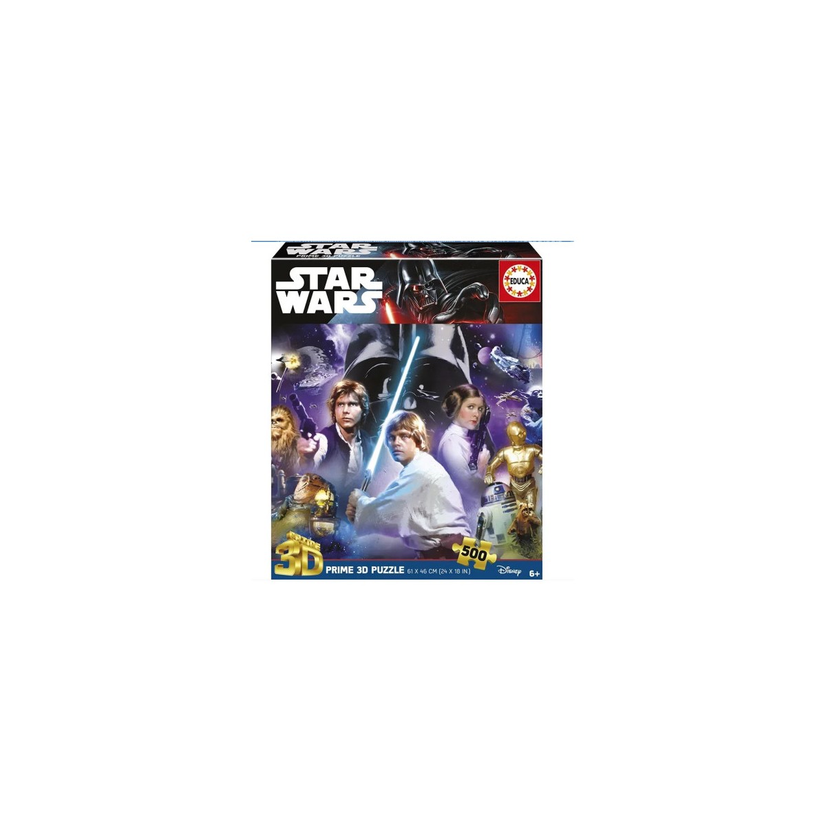 PUZZLE 3D 500 STAR WARS CLASSIC 3D LENTICULAR PUZZLE EDUCA BORRAS 20052
