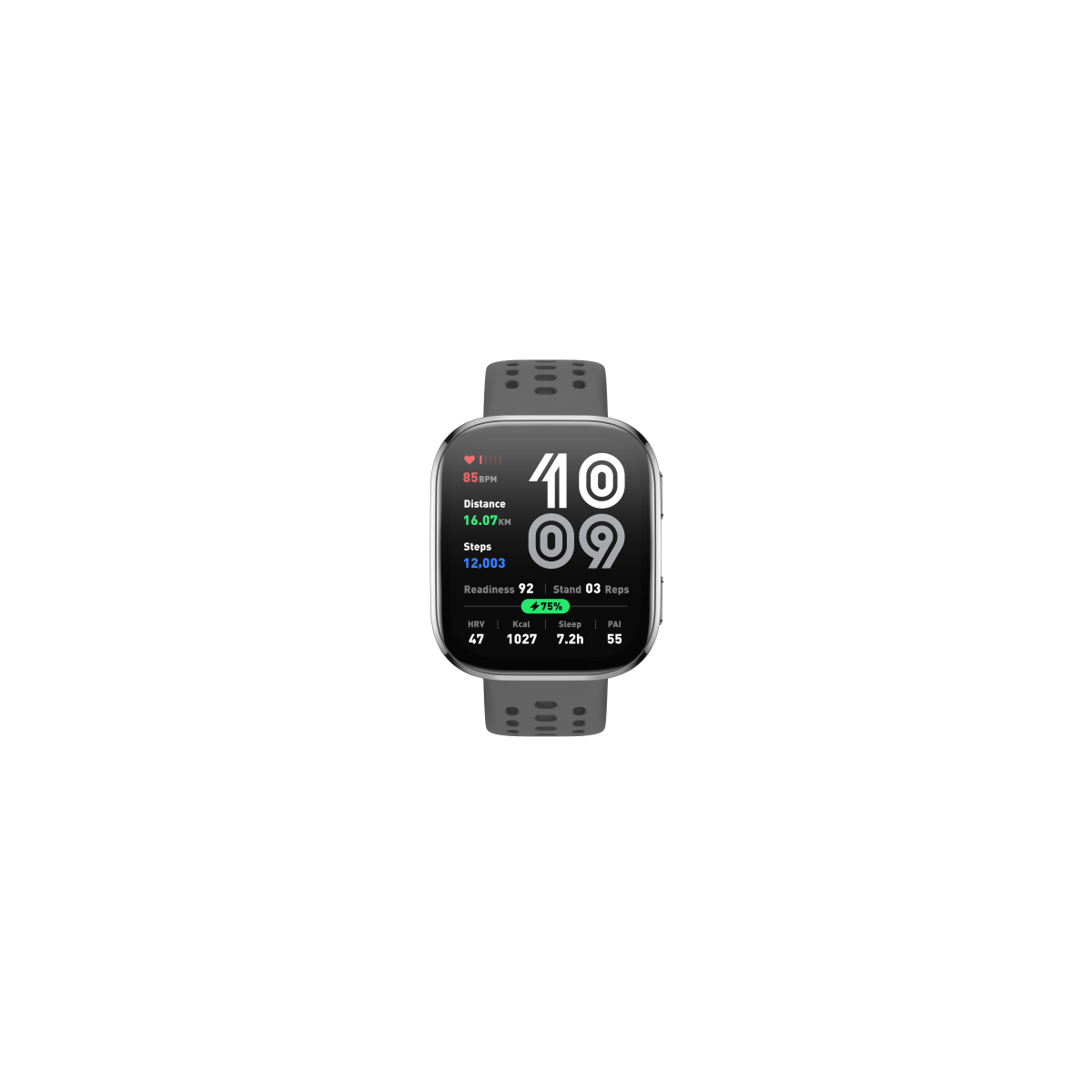 Amazfit Bip 6 Charcoal 5 cm 197 AMOLED Digital 390 x 450 Pixeles Pantalla tactil Plata GPS satelite