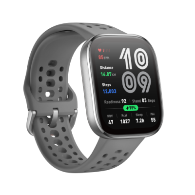 Amazfit Bip 6 Charcoal 5 cm 197 AMOLED Digital 390 x 450 Pixeles Pantalla tactil Plata GPS satelite