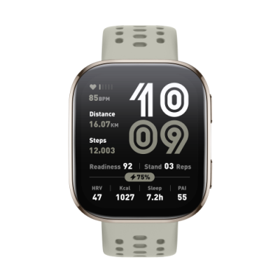 Amazfit Bip 6 Stone 5 cm 197 AMOLED Digital 390 x 450 Pixeles Pantalla tactil Oro GPS satelite