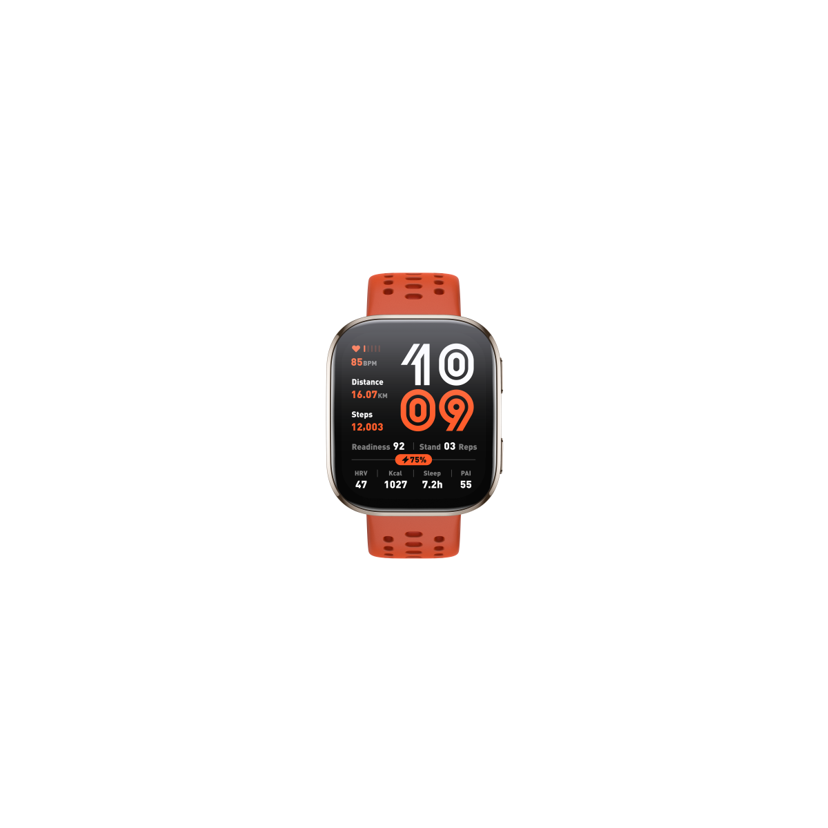 Amazfit Bip 6 Red 5 cm 197 AMOLED Digital 390 x 450 Pixeles Pantalla tactil Plata GPS satelite