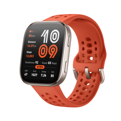 Amazfit Bip 6 Red 5 cm 197 AMOLED Digital 390 x 450 Pixeles Pantalla tactil Plata GPS satelite