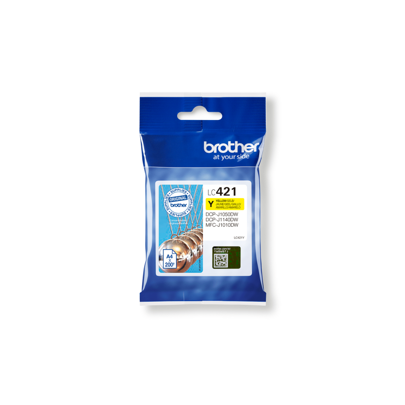 Brother LC 421Y cartucho de tinta 1 piezas Original Amarillo