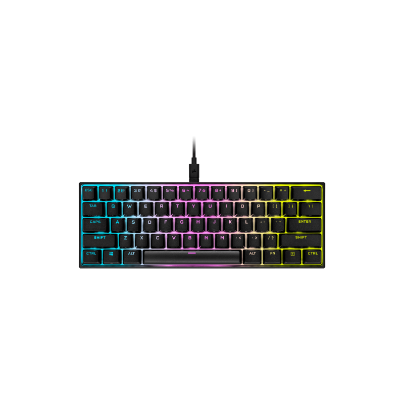 Corsair K65 RGB MINI 60 Mechanical Gaming teclado USB QWERTY Ingles Espanol Negro