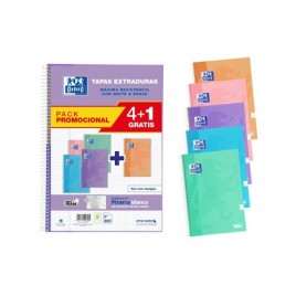 PACK 41 CUADERNOS CLASSIC WRITEERASE Fº TEXTRADURA 80H 4X4 COLORES PASTEL OXFORD 400159802