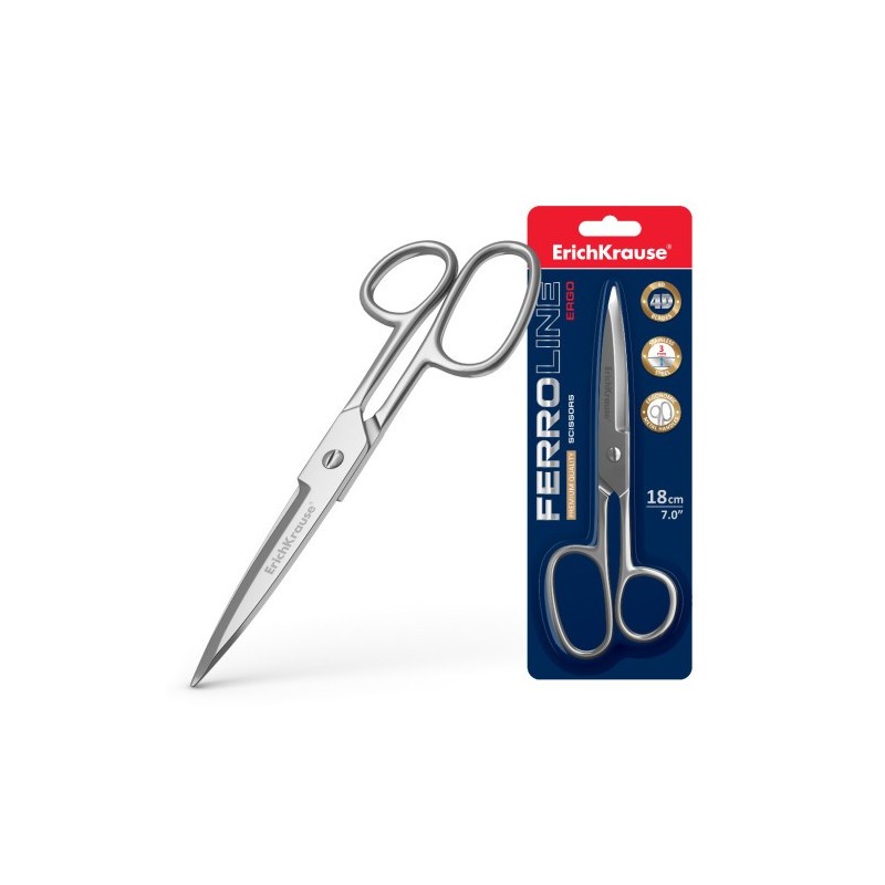 BLiSTER TIJERAS FERRO 18 CM ERICH KRAUSE 14852