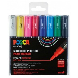 ESTUCHE 8 UDS PC1M BASIC POSCA UNIBALL 182634667