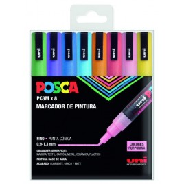 ESTUCHE 8 UDS PC 3M SP COLOR PURPURINA POSCA UNIBALL 182634671