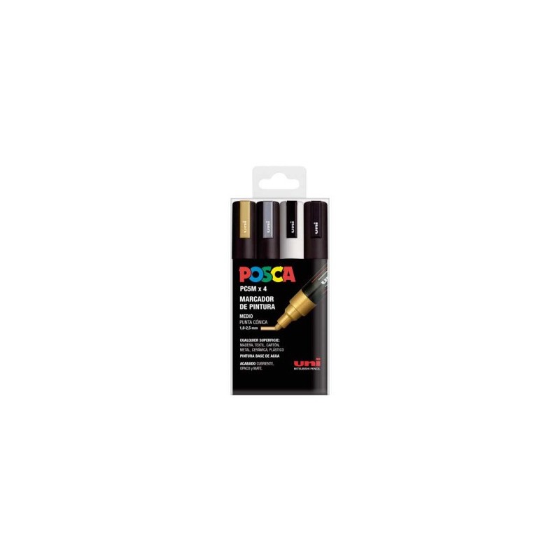 ESTUCHE 4UDS PC 5M GSWB POSCA UNIBALL 182634683