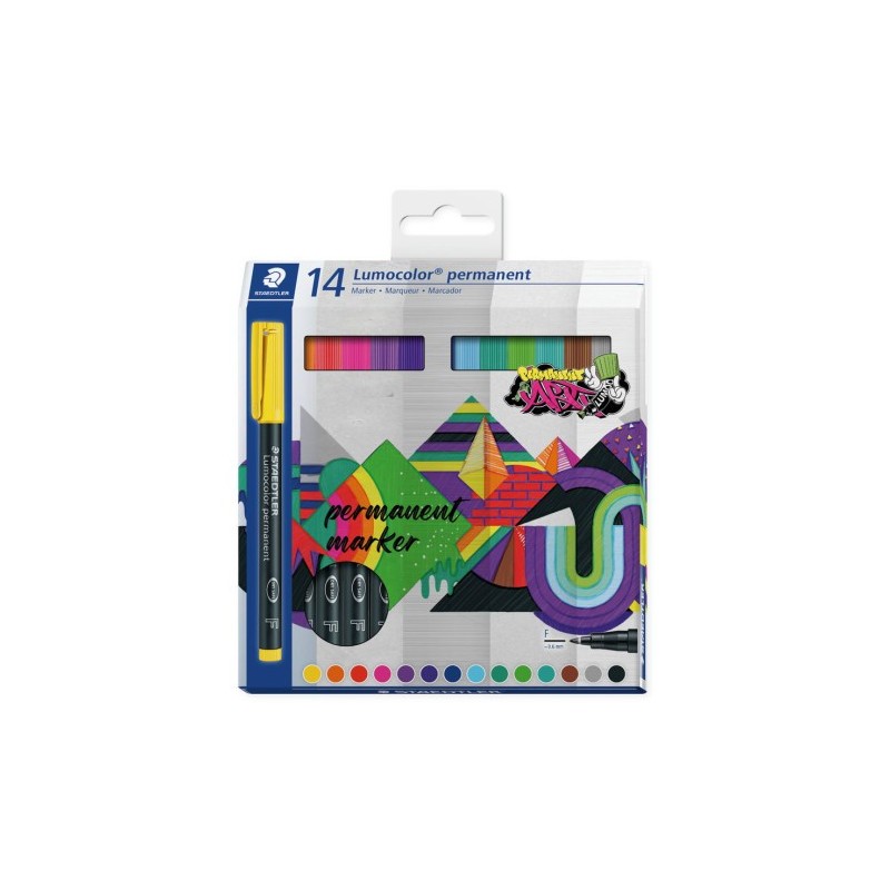 ESTUCHE 14 UDS LUMOCOLOR PERMANENT 318 STAEDTLER 318 C14