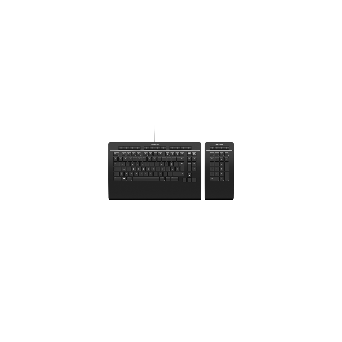 3Dconnexion Keyboard Pro with Numpad teclado Oficina USB RF Wireless Bluetooth QWERTY Internacional de EEUU Negro