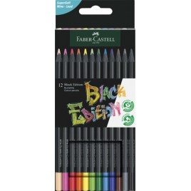 ESTUCHE 12 LaPICES DE COLORES BLACK EDITION FABER CASTELL 116412