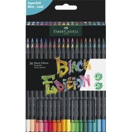 ESTUCHE 36 LaPICES DE COLORES BLACK EDITION FABER CASTELL 116436