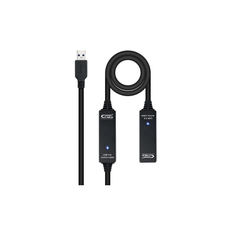 Nanocable Cable USB 30 prolongador con amplificador tipo A M A H 15m