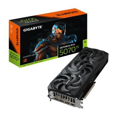 GIGABYTE GeForce RTX 5070 Ti WINDFORCE SFF 16G Tarjeta Grafica 16GB GDDR7 256bit PCI E 50 2452 MHz Frecuencia del nucleo 3 x DP
