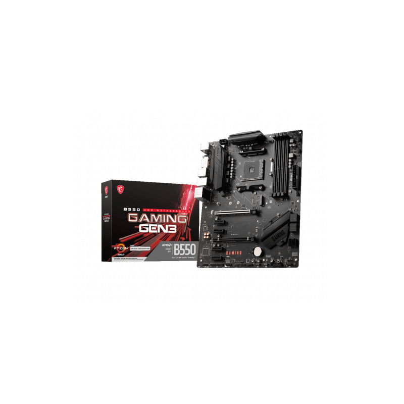 PLACA MSI B550 GAMING GEN3AMDAM4B5504DDR4128GBDVIHDMIGBLAN6SATA3M26USB32ATX