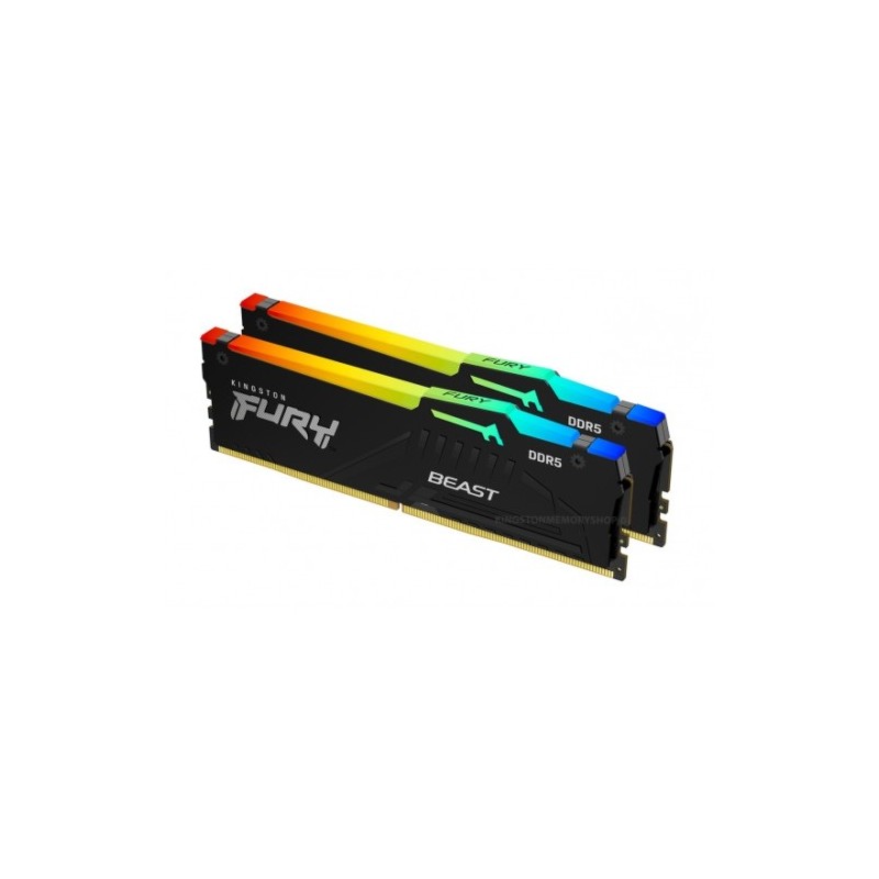 MEMORIA KINGSTON FURY BEAST RGB DDR5 64GB KIT2 5600MT S CL4