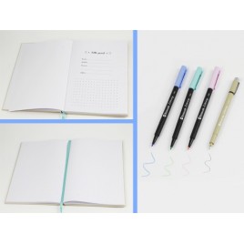 SET LIBRETA BULLET KRAFT ROTULADORES PINCEL Y BOLIGRAFO BISMARK INGRAF 330620