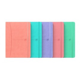 CUADERNO SIGNATURE A5 TAPA EXTRADURA 80H RAYADO HORIZONTAL COLORES SURTIDOS PASTEL OXFORD 400154941