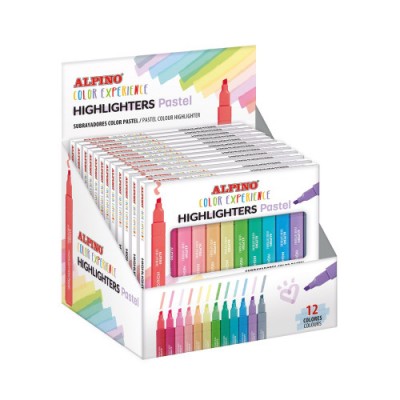 ESTUCHE 6 SUBRAYADORES PASTEL COLOR EXPERIENCE ALPINO SU000012