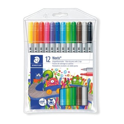 ESTUCHE CARToN CON 12 ROTULADORES DOBLE PUNTA COLORES NEoN STAEDTLER 3200 C12