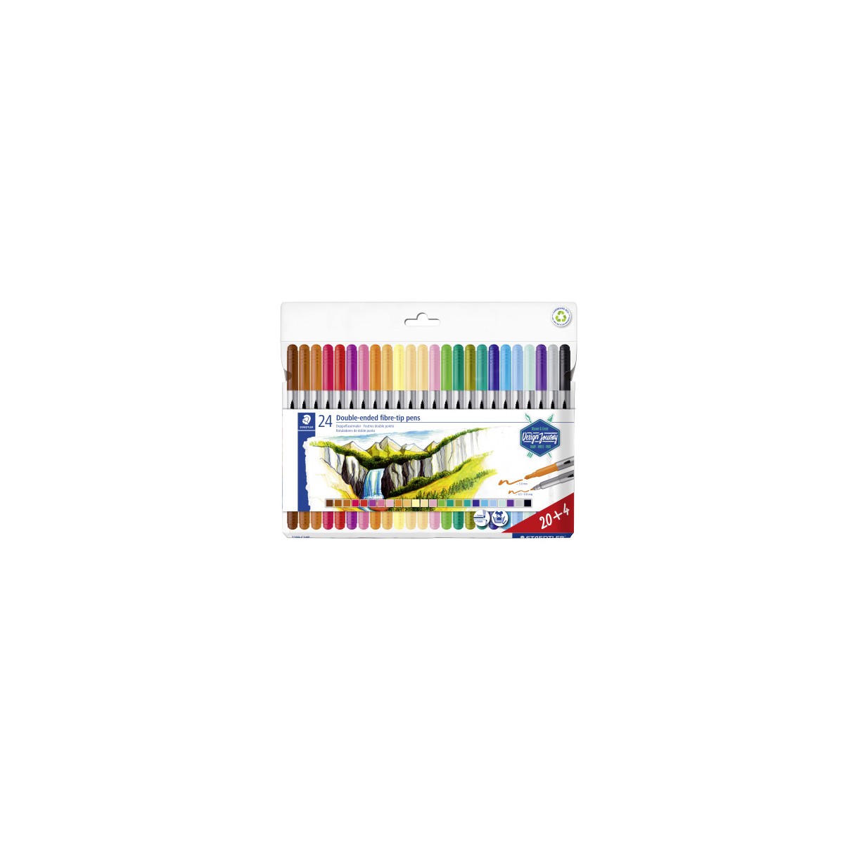 ESTUCHE CARToN CON 12 ROTULADORES DOBLE PUNTA COLORES PASTEL STAEDTLER 3200 C12PA